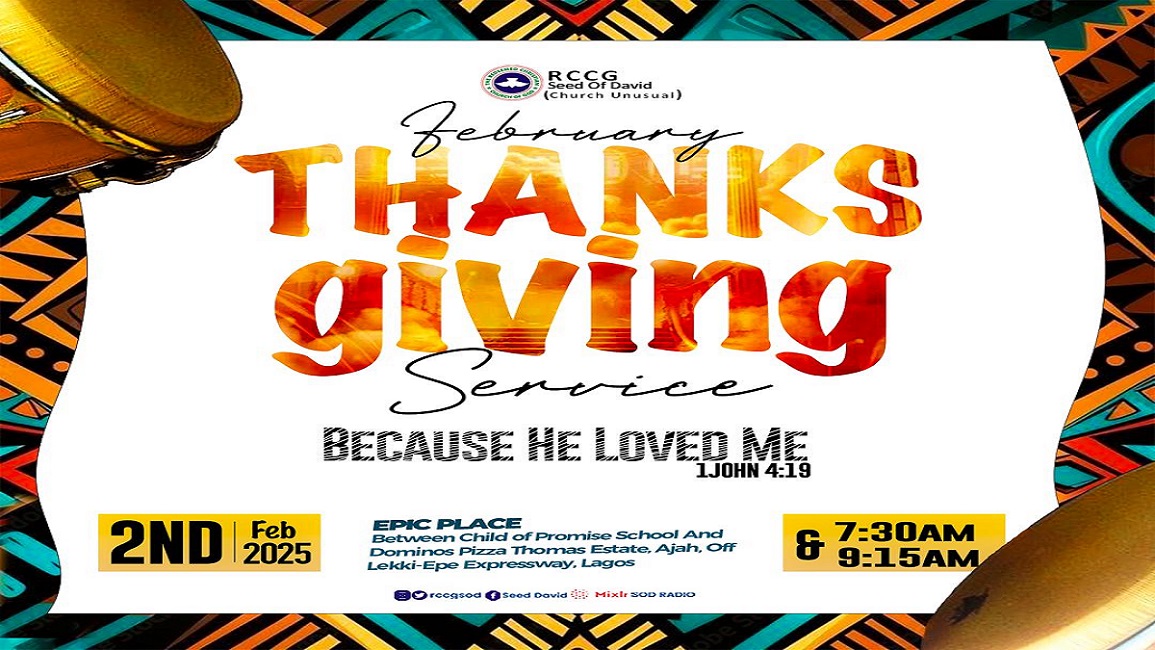 FEBRUARY THANKSGIVING SERVICE